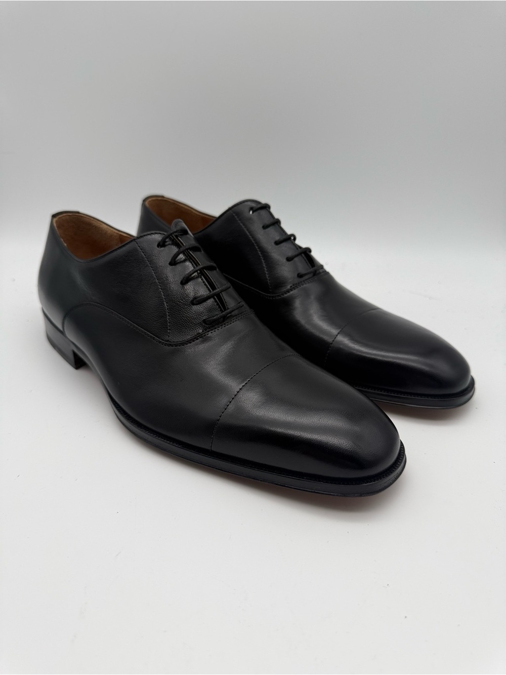 BRAND NEW Magnanni Toledo 6739 Black Leather Cap Toe Oxford Men's Size 8 US
